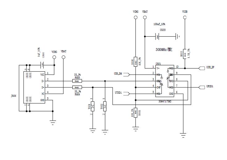 串口/USB电路图--P1300手机开发套件硬件组成与特点